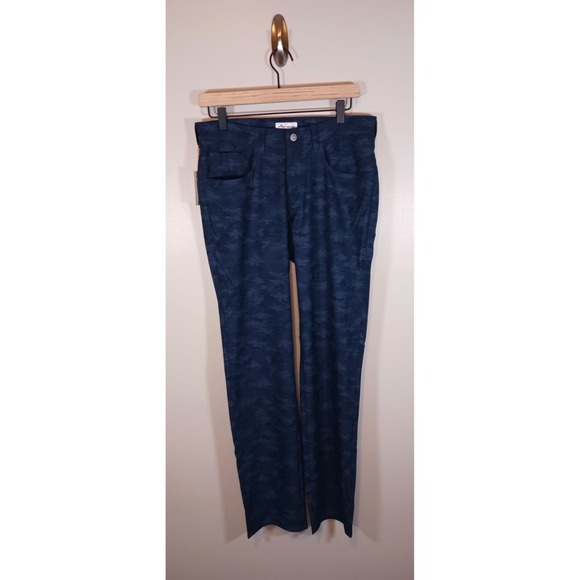 Peter Millar Camo Golf Athletic Crown Sport Men's Pants Size 30/32 New Pockets